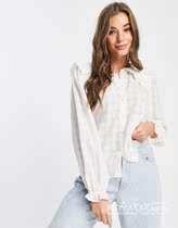 UK 10 28 2021 trend-oriented women's new casual lapel plaid Joker shirt