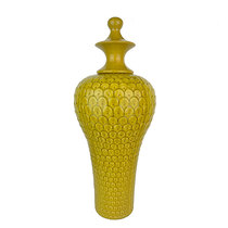 Nordic light luxury five-star hotel model house living room office practical ceramic threaded storage tank original design
