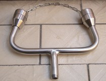 304 stainless steel eye washer horn elbow double mouth factory eyewash stainless steel eye wash nozzle send sign