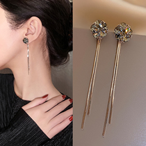 RL Ornament French Station Grey Gems Stream Suearrings Woman Long earrings Auris Light Extravagant high level Sensation Earrings