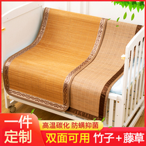 Baby bamboo mat childrens bed kindergarten mat summer double-sided students nap baby ice silk can be customized