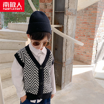 Childrens vest boy 2021 autumn new middle and big children thin sleeveless autumn jacket handsome boy tide childrens clothing