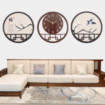 New Chinese timepiece hanging clock Living room Chinese Wind Home Fashion decoration hanging table Retro creative atmosphere hanging wall clock