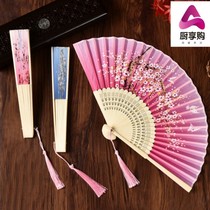Hotel sassy plate decoration fan cold dish embellishment folding fan creative dish plate decoration fan seafood posture made platter