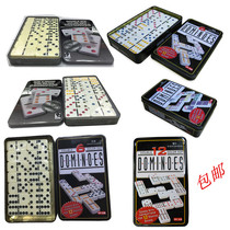 Iron Box melamine Domino Iron Box Set DOMINOES Double Nine 55 Double Twelve 91 Double Six 28