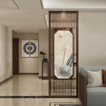 New Chinese style modern minimalist solid wood screen partition into the home entrance barrier shelter living room decoration shelter home bedroom
