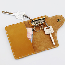 2020 slave pure new cow leather male and female style car key bag waist hanging key bag genuine leather card bag zero money bag