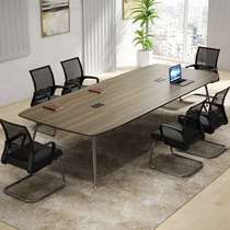 Small Meeting Table Desk Brief Modern Plate Strip Training Negotiate Table And Chairs Combined 6-15 People Bench
