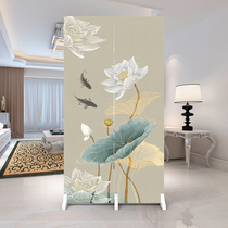 Chinese screen partition Living room door occlusion folding mobile home to the bathroom door entrance Bedroom lotus