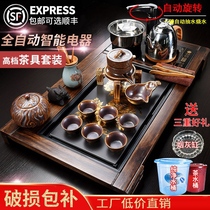 Tea tray high-end new Wujin Stone tea tray new Chinese family tea set small tea table light luxury tea tray drain