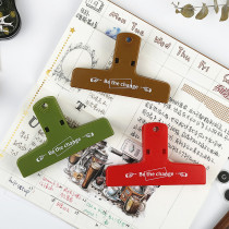 Hand account clip retro color plastic clip ticket holder hand account material storage clip seal clip file long tail clip