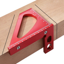 Woodworking triangle ruler scribing ruler scale 45 ° aluminum alloy straight angle ruler angle ruler drawing device gauge measuring gauge tool