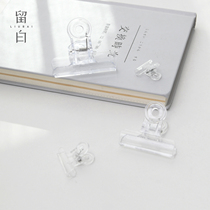 Simple transparent small clip Korea ins long tail clip plastic ticket clip dovetail clip file finishing clip stationery