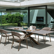 Outdoor dining table and chairs Three combinations Leisure Balcony Nordic Creative Patio benches Outdoor Open-air Furniture