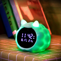 AI voice wake-up Intelligent electronic clock alarm clock Students with bedside cartoon boy Childrens special multi-function
