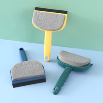 Toilet wall mirror cleaning brush glass wiper detachable cleaning double-sided scrubbing window cleaning tool