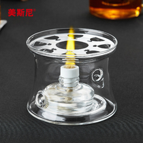 Meisny alcohol stove cooking teapot household glass insulation heating base high temperature resistant alcohol lamp outdoor cooking tea stove