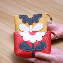 2022 New Japan-ROK Zero Wallet Large Capacity Genuine Leather Driving License Card Bag Lock Spoon Pendant Multifunction Lipstick Bag