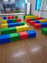 Multifunctional plastic music stool school classroom stool student hexahedral stool music building block stool portable handle handle