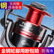 Wolf Fishing King 14-axis all-metal fishing wheel alum rod fishing reel no gap spinning wheel sea pole wheel far drop Road sub-fish wheel