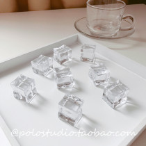 Simulation Ice Cubes Square Props Fake Ice Cubes Acrylic Transparent Ice Cubes Photo Photographic Props 1 Price