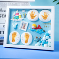 Baby's hand and foot prints, baby hair souvenir picture frame, new baby's hand and foot prints, permanent full moon, 100 days gift