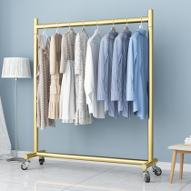 Mobile drying rack Floor-to-ceiling indoor drying rack Balcony bedroom hanging rod Light luxury household folding single rod pulley