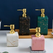 Light luxury bottle fashion ceramic bottle hand sanitizer bottle Nordic marble bathroom toilet press bottle
