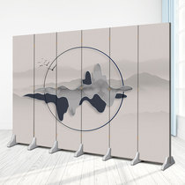 Chinese screen partition office living room bedroom shelter Hotel light luxury simple modern folding mobile background wall