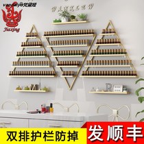 Manicure shop wrought iron nail nail polish shelf nail polish shelf display rack wall triangle rack