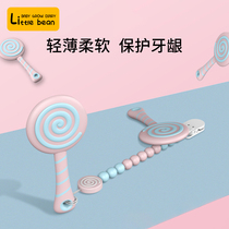 Small bean seedling baby tooth gum baby lollipop grinding stick boiled silicone non-toxic childrens toys 0-6 months