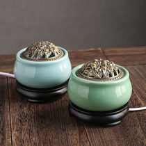 Timing thermostat Electronic aromatherapy stove Ceramic sandalwood stove agarwood stove Essential oil plug-in aromatherapy lamp sawdust powder lid