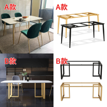 Custom light luxury marble rock tile Metal dining table stand Office conference computer desk Tea table foot support legs