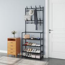Multifunctional coat rack shoe hat rack reinforced assembly fashion hanger rack shoe rack steel pipe simple modern