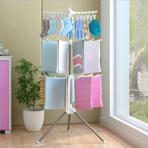 Towel rack hairdresser special bold baby floor folding balcony stainless steel baby rack rack drying rack