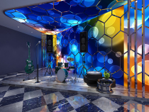 Live background buster starkAir Cool Disc Fast Hands 3d Cubist Straight Sowing Room Background Wall Rock Live Extravagant Atmosphere