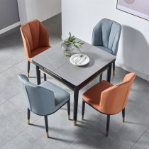 Retractable rock board table household small apartment folding dining table and chair combination modern simple light luxury dining table square table