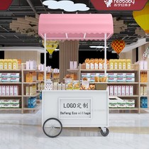 Nordic wrought supermarket promotion display table car night market trolley Net Red Market mobile stall car