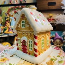 Christmas gingerbread house house ceramic storage jar gingerbread gift storage ornaments cartoon cute birthday