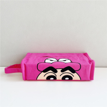 0217 Cartoon crayon small new canvas box packing car household can hang tissue sleeves