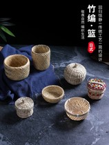 Sashimi small bamboo basket dish decoration plate decoration bamboo small basket bamboo basket bamboo basket creative embellishment plate decoration small ornaments