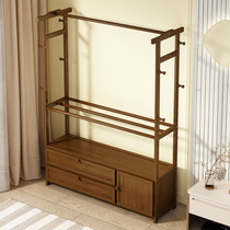 Simple coat rack floor bedroom Net red hanging clothes rack vertical shelf sturdy bedside clothes artifact