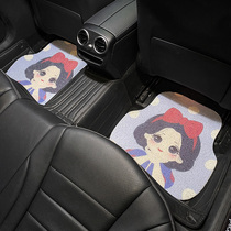 Car floor mat wire ring monolithic can be cut cartoon cute protection mat easy to clean car with anti-dirty non-slip wear-resistant