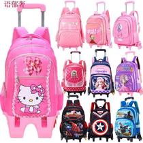 Tier bag 2021 new boy waterproof Net red Primary School students detachable dual-purpose luggage children Girl Four
