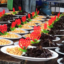 Hotel Township kitchen dishes plate ornaments wedding wedding birthday housewarming cold dishes dining platter floral headdress grass embellishment
