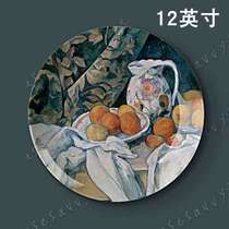 12-inch Cezanne oil painting decorative plate Wall hanging plate plate sitting plate decoration Ceramic plate Home art plate decoration