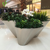 Large shopping malls FRP combination flowerpots beautiful Chen landing large vase flower jar hotel corridor front decorative ornaments
