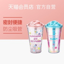 tanana吸管杯学生水杯便携随手杯韩版网红水杯星球杯