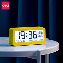 Deli electronic alarm clock for students with multi-function bedside smart small alarm Childrens clock watch simple and generous watch clock