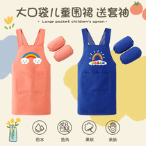 Large Pocket Children Apron dress Painting jacket Sleeves Baby Hood Clothing Fine Arts Painting Kindergarten Customised Full Body Waterproof